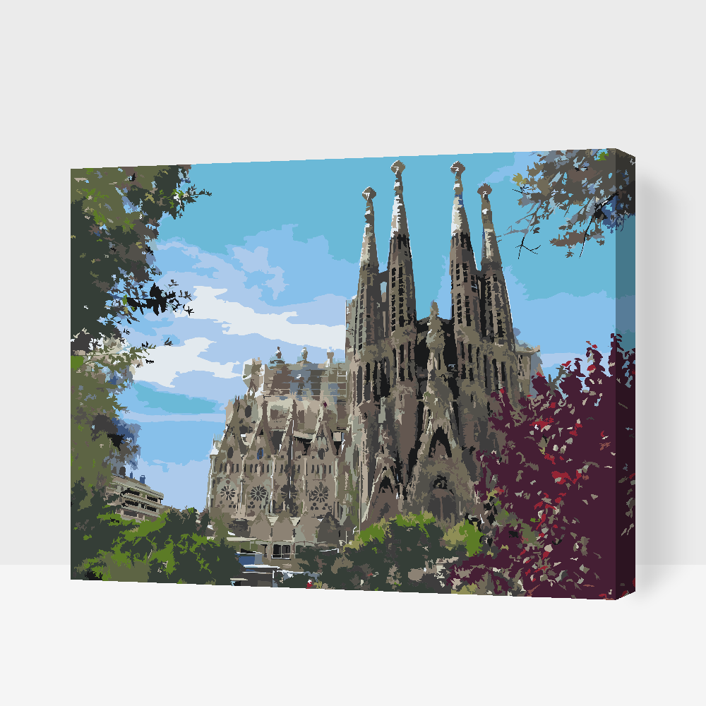 Malování podle čísel - Sagrada Familia